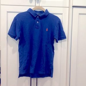 Polo Ralph Lauren Boys Short Sleeved Golf Shirt in Royal  blue w/ orange logo